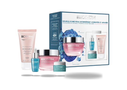 BIOTHERM SET Aquasource Cica Nutri Creme 50ml + Life Plankton Elixir 7ml + Life Plankton Eye 5ml + Biosource Detergent PS 50ml