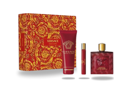 GIANNI VERSACE SET Eros Flame Eau de Parfum Vapo 100ml + Mini 10ml + SG 150ml