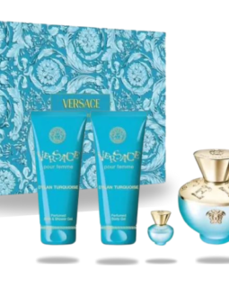 GIANNI VERSACE SET Dylan Turquoise EdT Vapo 100ml+Mini 5ml+SG 100ml+BL 100ml