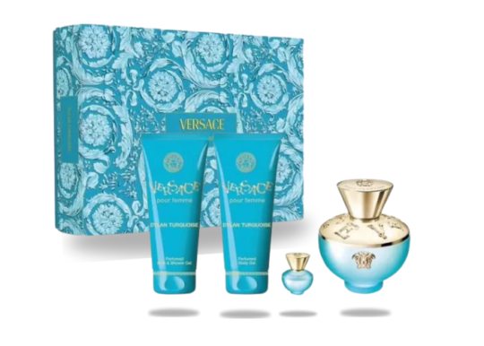 GIANNI VERSACE SET Dylan Turquoise EdT Vapo 100ml+Mini 5ml+SG 100ml+BL 100ml