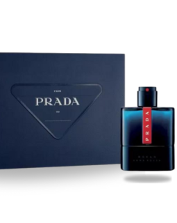 PRADA SET Luna Rossa Ocean Eau de Toilette Vapo 100ml + 2 Travel Spray 10ml